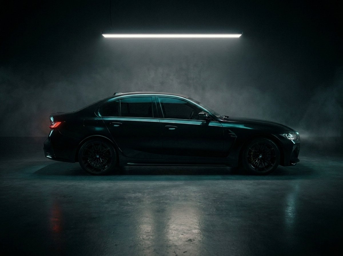 The same sedan with dark nano-ceramic window tint